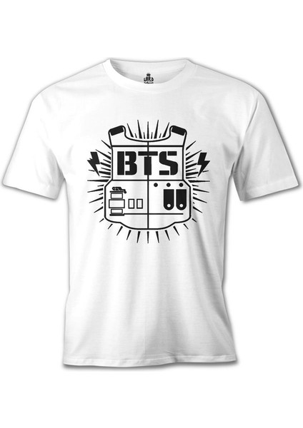 Bts Logo Beyaz Erkek Tshirt