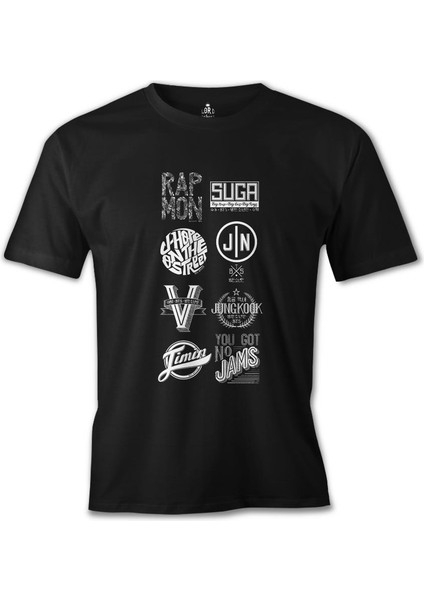 Bts - Logo Siyah Erkek Tshirt