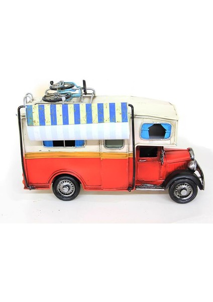 Dekoratif Metal Karavan Tenteli Vintage Biblo Ev Ofis Hediyelik modelleri