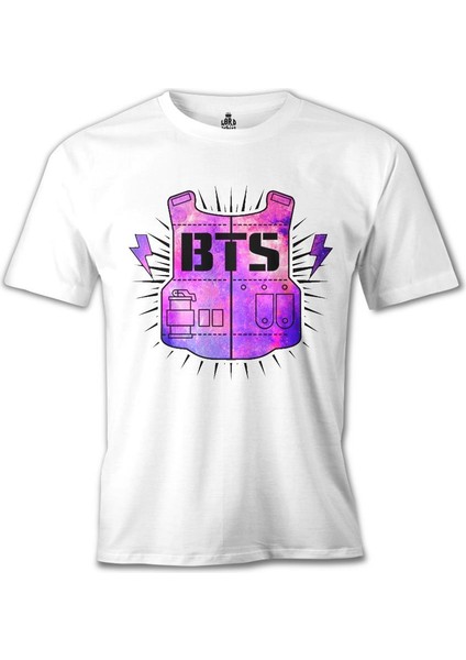 Bts - Logo 3 Beyaz Erkek Tshirt