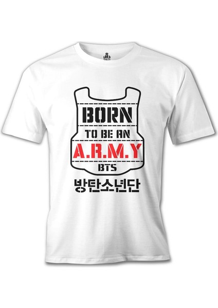 Bts - Born To Be An Army Beyaz Erkek Tshirt