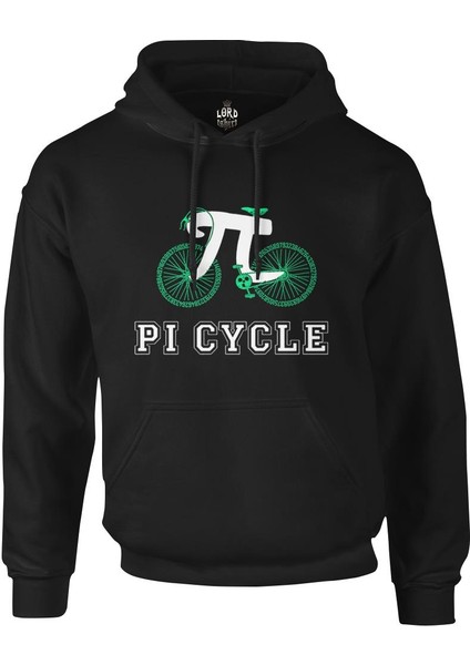 Matematik - Pi 1 Siyah Erkek Fermuarsız Kapşonlu