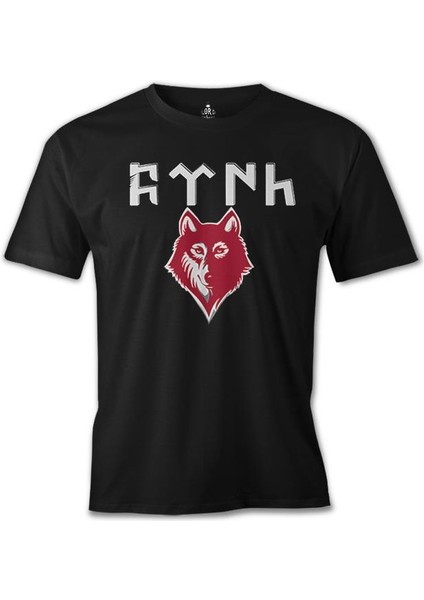 Türk - Kurt Siyah Erkek Tshirt