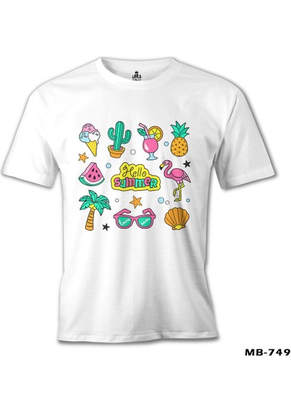 Hello Summer Beyaz Erkek Tshirt fiyatları
