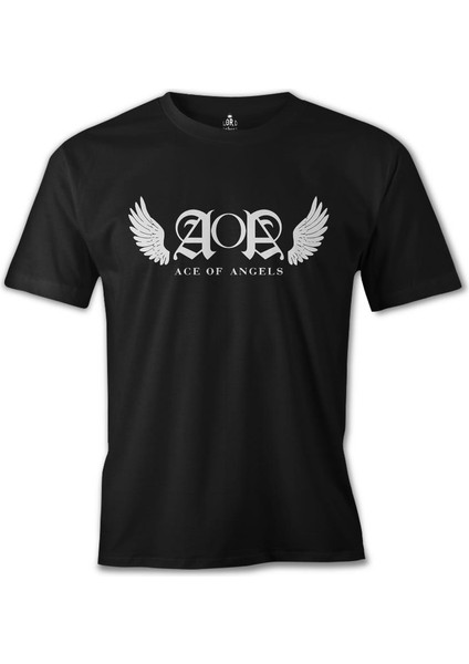 Aoa - Wings Siyah Erkek Tshirt