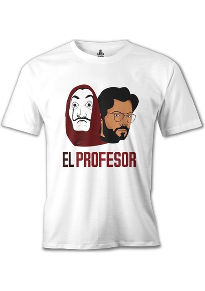La Casa De Papel - El Profesor Beyaz Erkek Tshirt