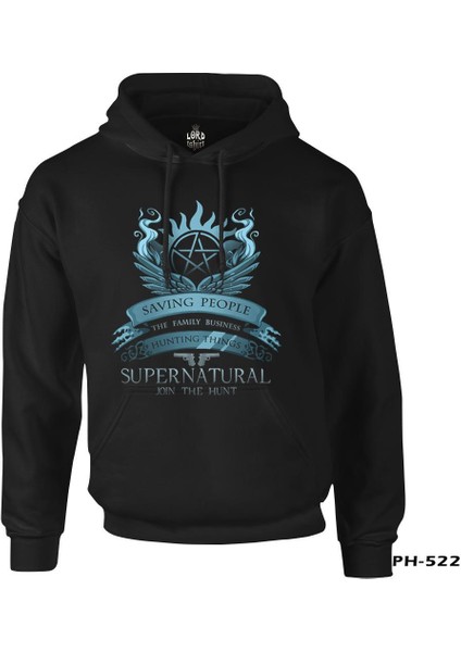 Supernatural - Join The Hunt Siyah Erkek Fermuarsız Kapşonlu