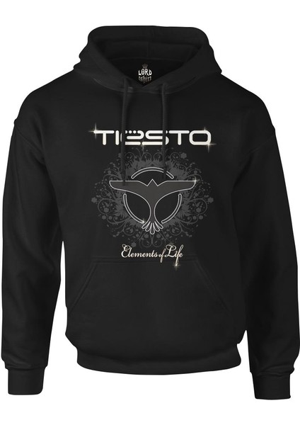 Dj Tiesto - Elements Of Life Siyah Erkek Fermuarsız Kapşonlu