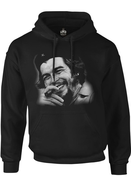 Che Guevara Iı Siyah Erkek Fermuarsız Kapşonlu