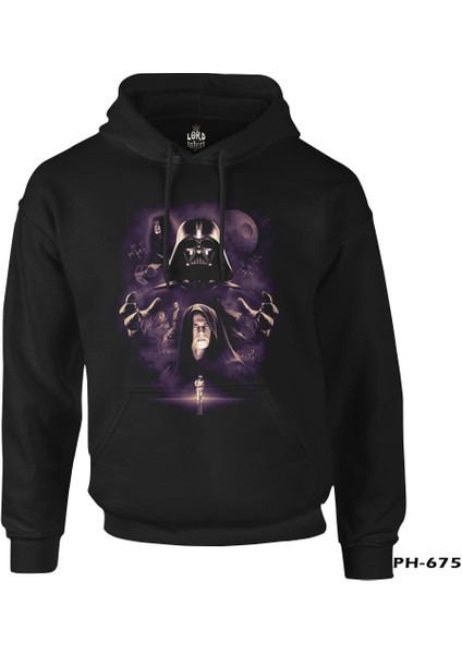 Star Wars - Darth Vader 2 Siyah Erkek Fermuarsız Kapşonlu