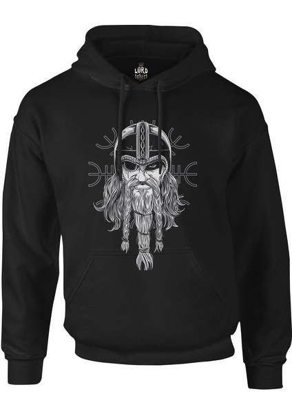 Tyr - Vinland Siyah Erkek Fermuarsız Kapşonlu