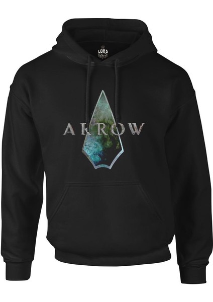 Arrow Iı Siyah Erkek Fermuarsız Kapşonlu