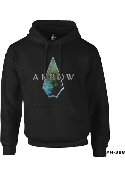 Arrow Iı Siyah Erkek Fermuarsız Kapşonlu