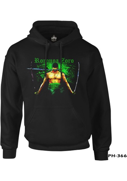 One Piece - Zoro Siyah Erkek Fermuarsız Kapşonlu fiyatları