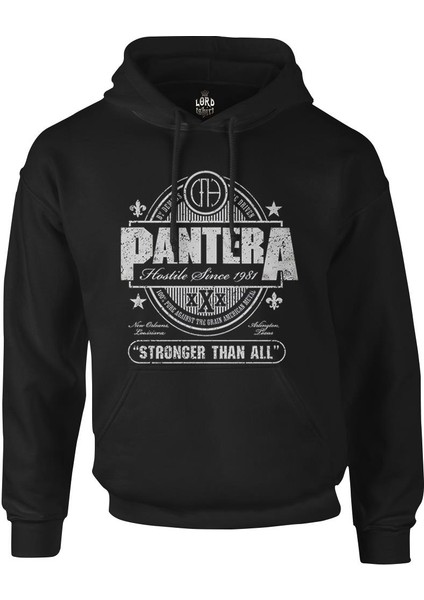 Pantera - Stronger Than All Siyah Erkek Fermuarsız Kapşonlu