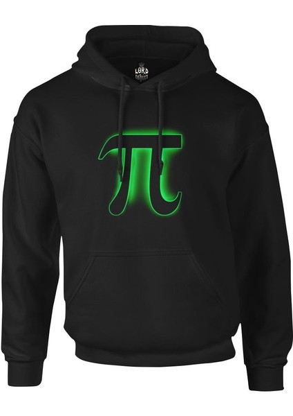 Matematik - Pi 10 Siyah Erkek Fermuarsız Kapşonlu