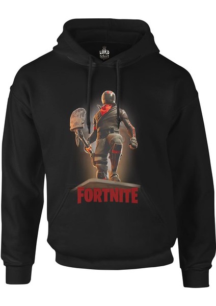 Fortnite - Horror Siyah Erkek Fermuarsız Kapşonlu