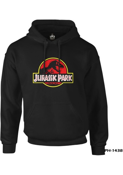 Jurassic Park - Shadow Siyah Erkek Fermuarsız Kapşonlu