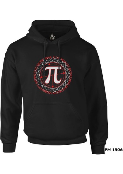 Matematik - Pi 9 Siyah Erkek Fermuarsız Kapşonlu