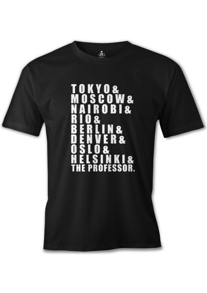 La Casa De Papel - Tokyo Siyah Erkek Tshirt