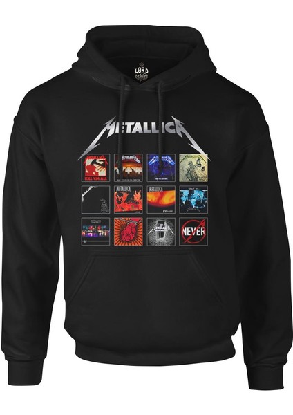 Metallica - Album Covers Siyah Erkek Fermuarsız Kapşonlu