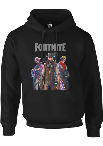 Fortnite - Weapons Siyah Erkek Fermuarsız Kapşonlu