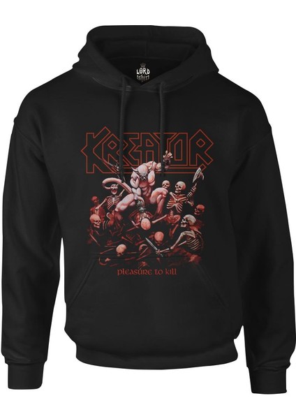 Kreator - Pleasure To Kill Siyah Erkek Fermuarsız Kapşonlu