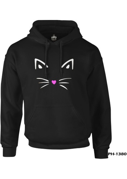 Kedi Iıı Siyah Erkek Fermuarsız Kapşonlu