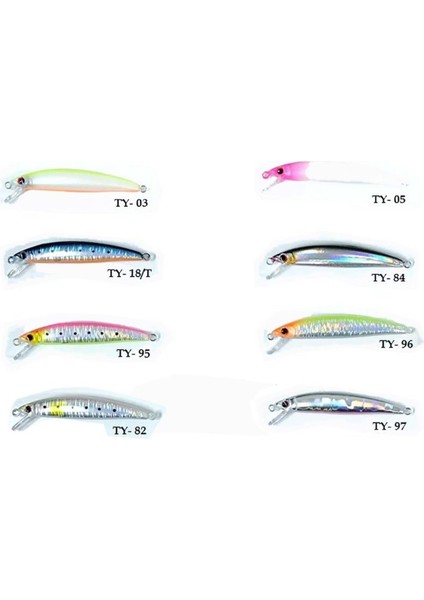 70MM 3,8gr Kurşun Arkası Rapala Maket Balık - Renk Kodları - Ty-96