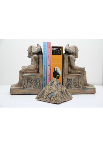 Ramses Kitap Tutucu+Mısır Piramit Biblo Hediye
