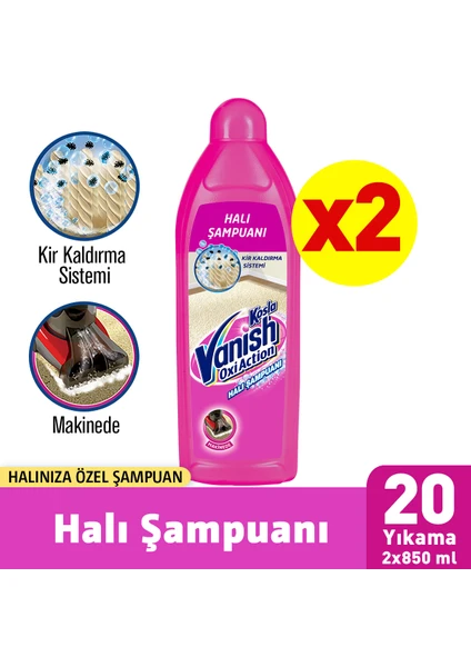 Kosla Halı Şampuanı Makine Yıkama 2'li Paket (2x850 ml)