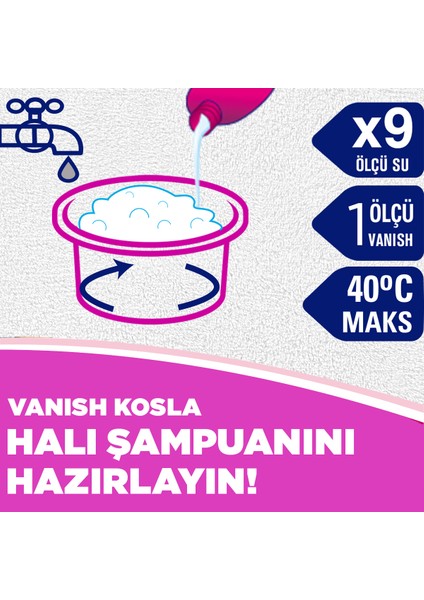 Kosla Zorlu Lekelere Özel Leke Çıkarıcı Halı Yıkama Şampuanı 850 ml