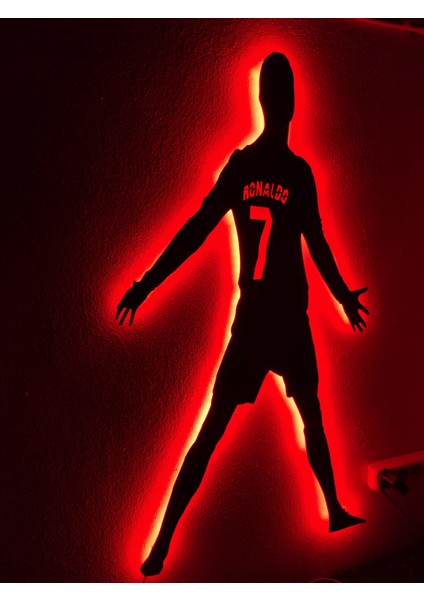 Cr7 Ronaldo LED Işıklı Ahşap Tablo modelleri