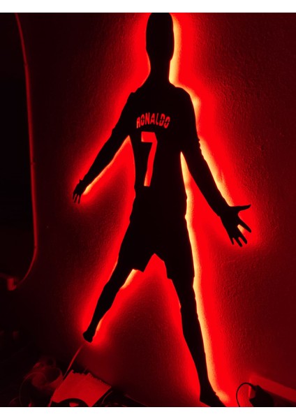 Cr7 Ronaldo LED Işıklı Ahşap Tablo fırsatları
