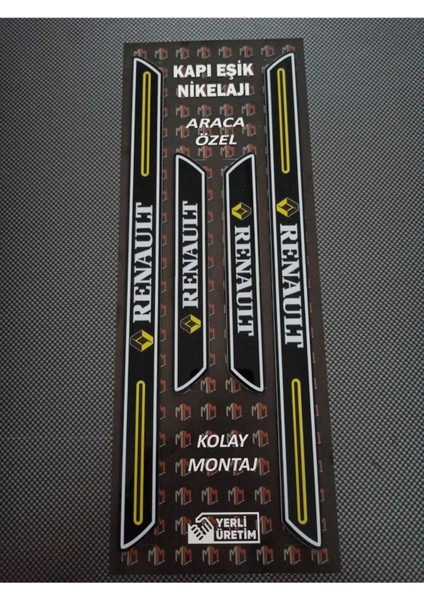 Renault 18 Piano Black Kapı Eşiği 4'lü Set