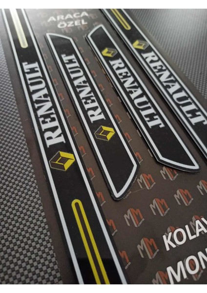 Renault 18 Piano Black Kapı Eşiği 4'lü Set