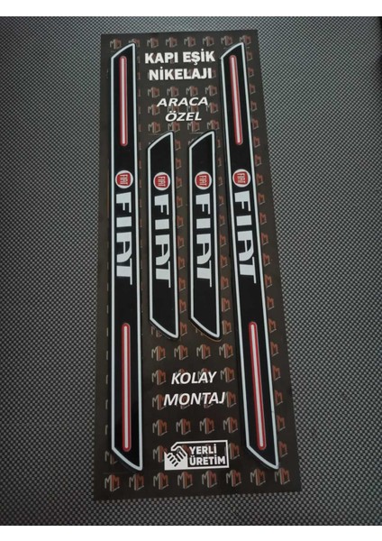 Fiat Bravo Piano Black Kapı Eşiği 4'lü Set