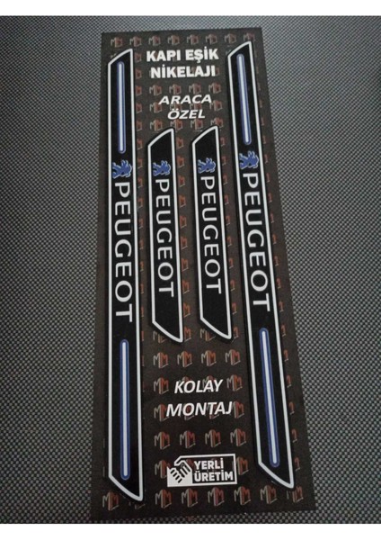 Peugeot 307 Sw Piano Black Kapı Eşiği 4'lü Set