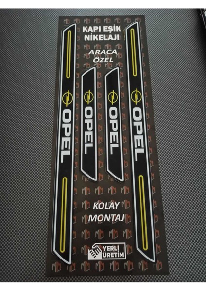 Opel Grubu Piano Black Kapı Eşiği 4'lü Set