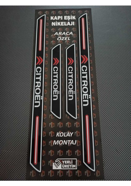 Citroen Ds4 Piano Black Kapı Eşiği 4'lü Set