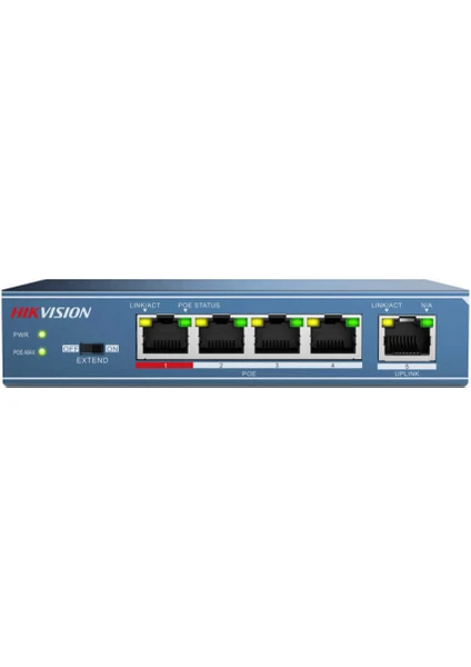 Hıkvısıon DS-3E0105P-E/M 5port 10/100, 5x Poe 38W, Yönetilemez Switch