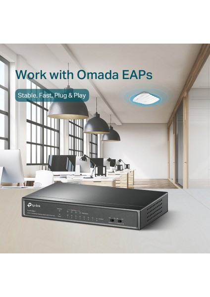 SF1008LP 8 Port 10/100 4 Port Poe 41W Metal Kasa Switch