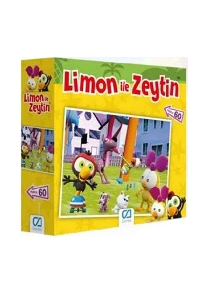 Ca Games Limon ile Zeytin Kutulu Puzzle/yapboz 60 Parça