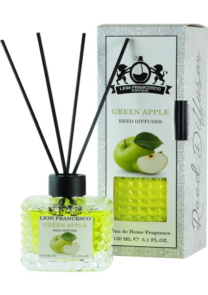 Lion Francesco Reed Diffuser Green Apple Bambu Çubuklu Oda Kokusu 150 ml