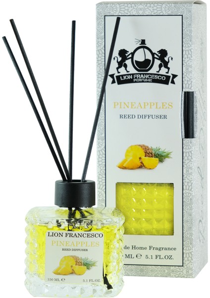 Lion Francesco Perfume Lion Francesco Reed Diffuser Pineapples Bambu Çubuklu Oda Kokusu 150 ml