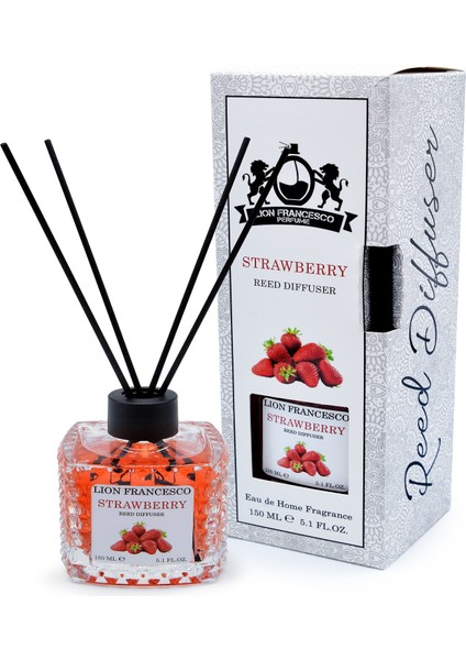 Lion Francesco Reed Diffuser Strawberry Bambu Çubuklu Oda Kokusu 150 ml