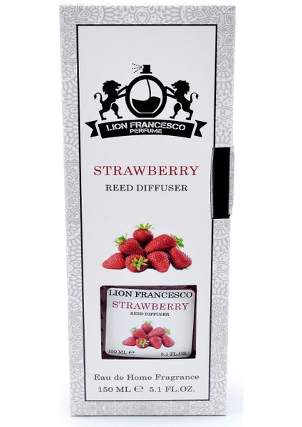 Lion Francesco Reed Diffuser Strawberry Bambu Çubuklu Oda Kokusu 150 ml