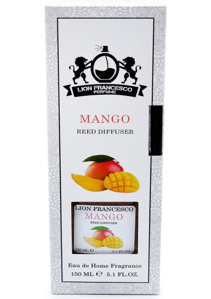 Lion Francesco Reed Diffuser Mango Bambu Çubuklu Oda Kokusu 150 ml