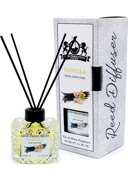 Lion Francesco Perfume Lion Francesco Reed Diffuser Vanilla Bambu Çubuklu Olda Kokusu 150 ml