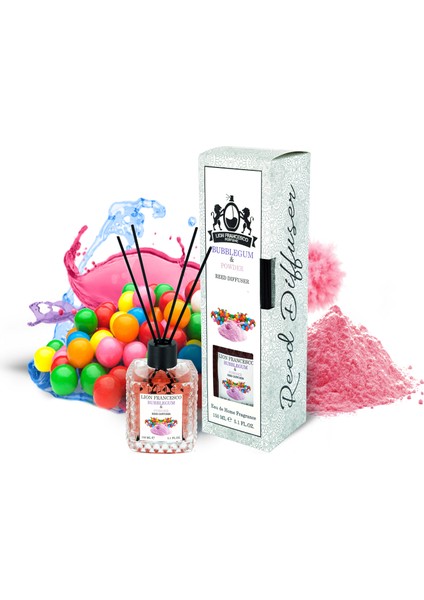 Lion Francesco Reed Diffuser Bubblegum & Powder Bambu Çubuklu Oda Kokusu 150 ml